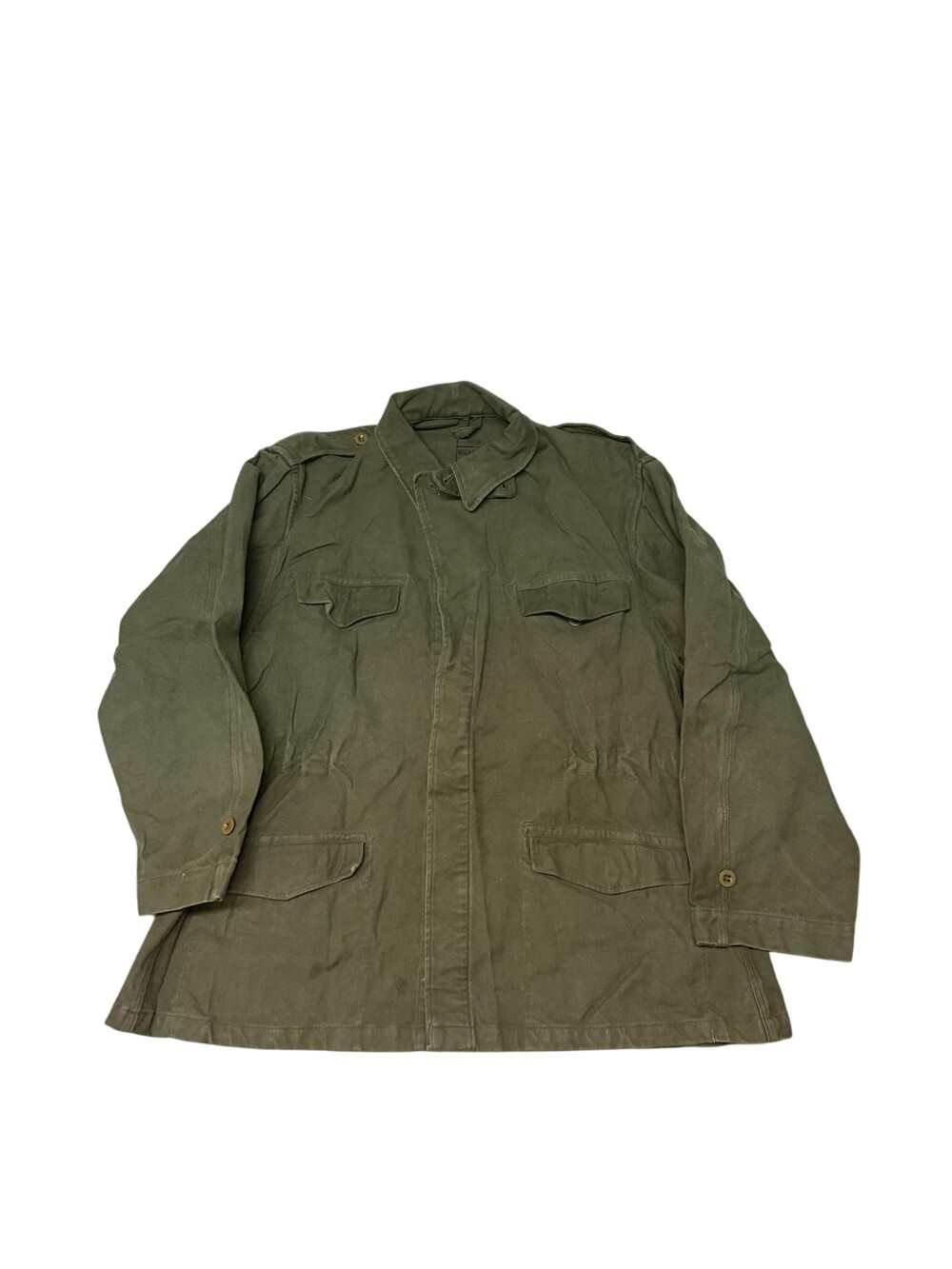 Vintage 50s West Germany Military Field Jacket Mens 48 Canvas Army Bundeswehr